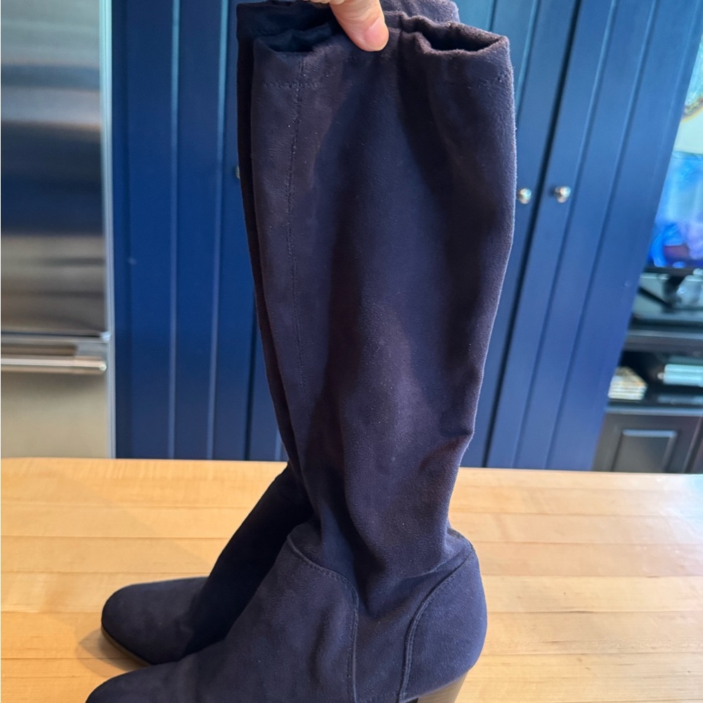 Women's Navy Suede Boots